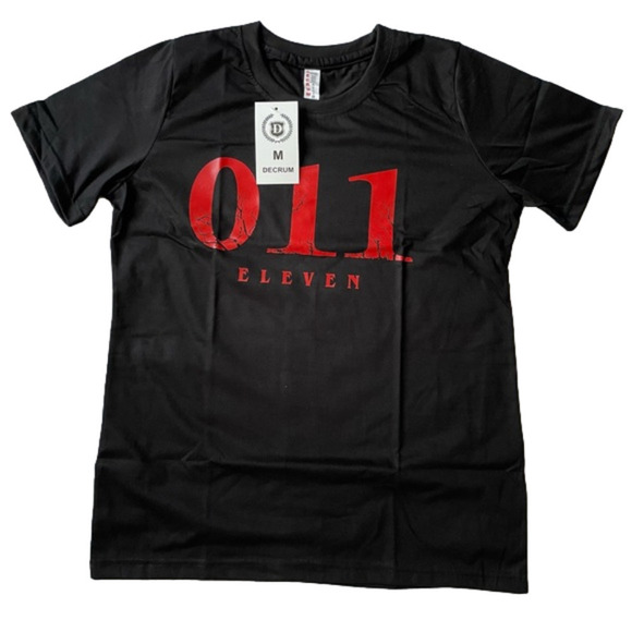 Decrum Stranger Things Eleven Graphic Tee Black Red Medium - Picture 3 of 9